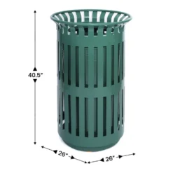 Outdoor 37 Gallon Trash Can Green