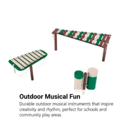 Outdoor Musical Playground Structures - Playground Equipment Set of 3