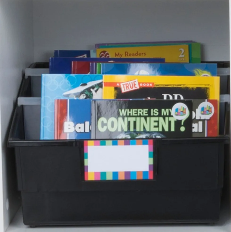 4-Pack Single-Color Picture Book Classroom Library Bins™ With Dividers