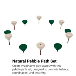 Pebble Path in Natural Colors - Playground Equipment Set of 12