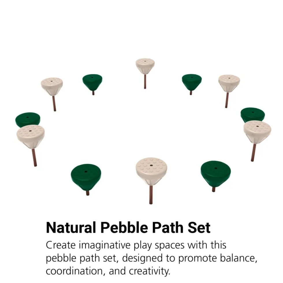 Pebble Path in Natural Colors - Playground Equipment Set of 12
