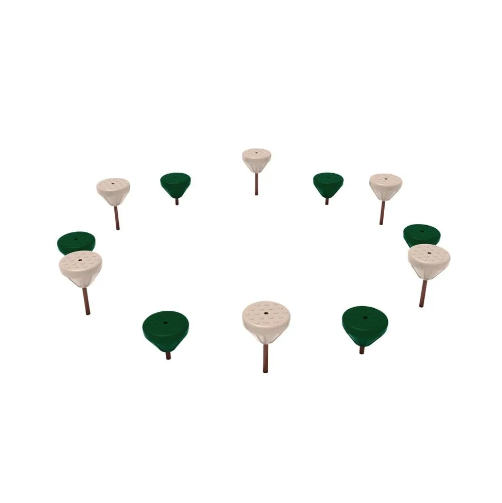 Pebble Path in Natural Colors - Playground Equipment Set of 12