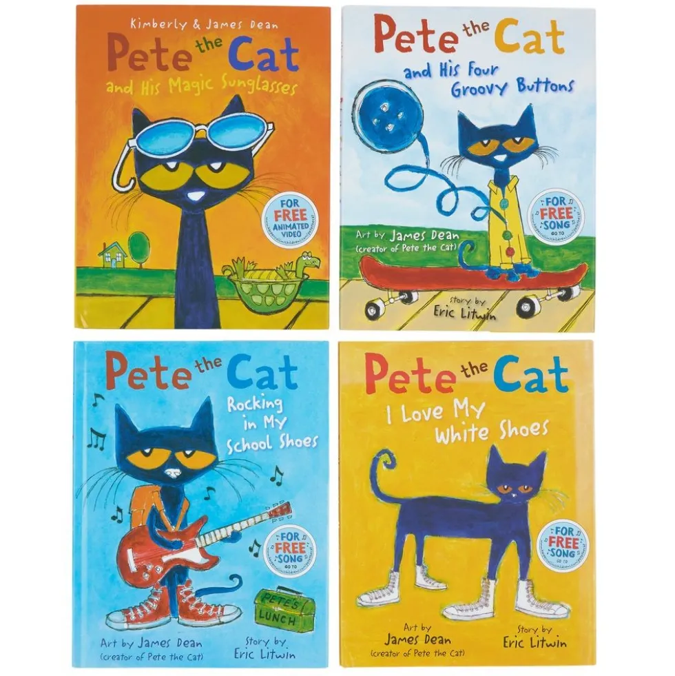 Pete The Cat - Set of 4 Books & 14" Doll