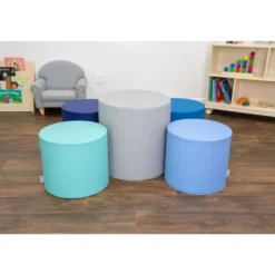 5 Piece Ottoman Set - Tranquility - Gray