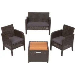 5 PIECE WICKER SET