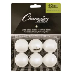 Ping Pong Balls Set of 6 White