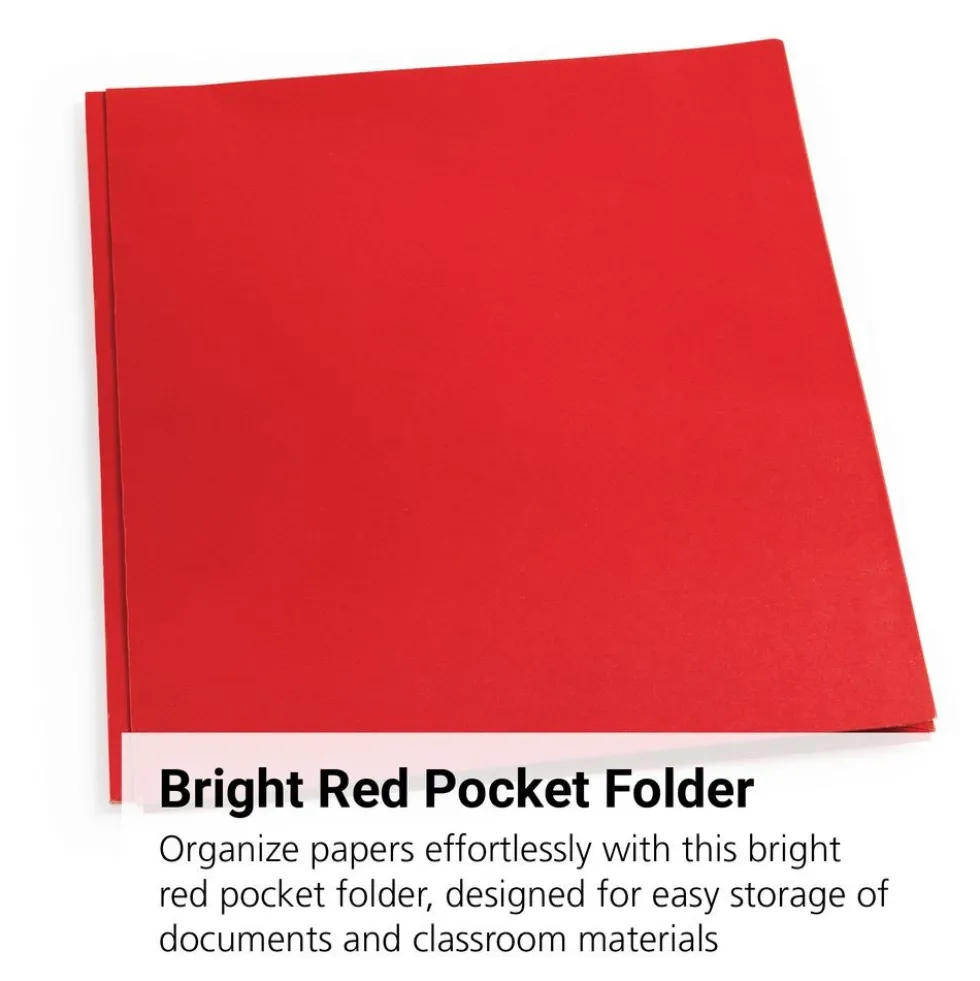 Pocket & Brad Folder, Red
