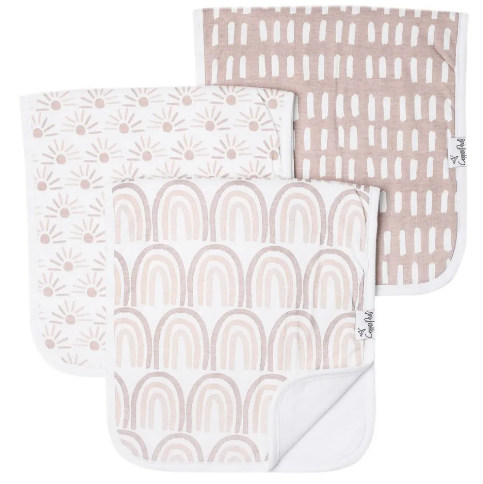 Premium Burp Cloths, Set of 3 - Bliss