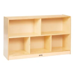 Preschool Mobile Divided Shelf Storage - Plywood Back, 29-1/2"H