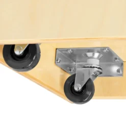 Preschool Mobile Divided Shelf Storage - Plywood Back, 29-1/2