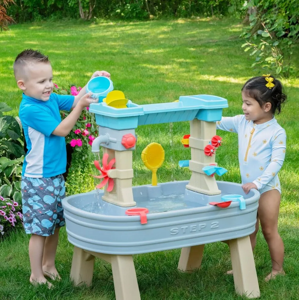 Rain Showers and Flow Water Table - Outdoor 360 Degree Water Play