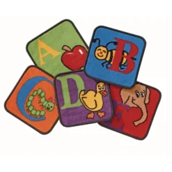 Reading by the Book 12" Squares - Set of 26 Kids Value PLUS Carpets