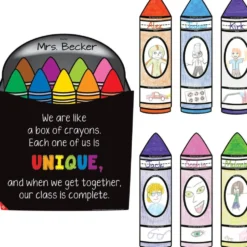 Ready-To-Decorate® Crayon Welcome Kit - 1 poster, 24 diecut crayons