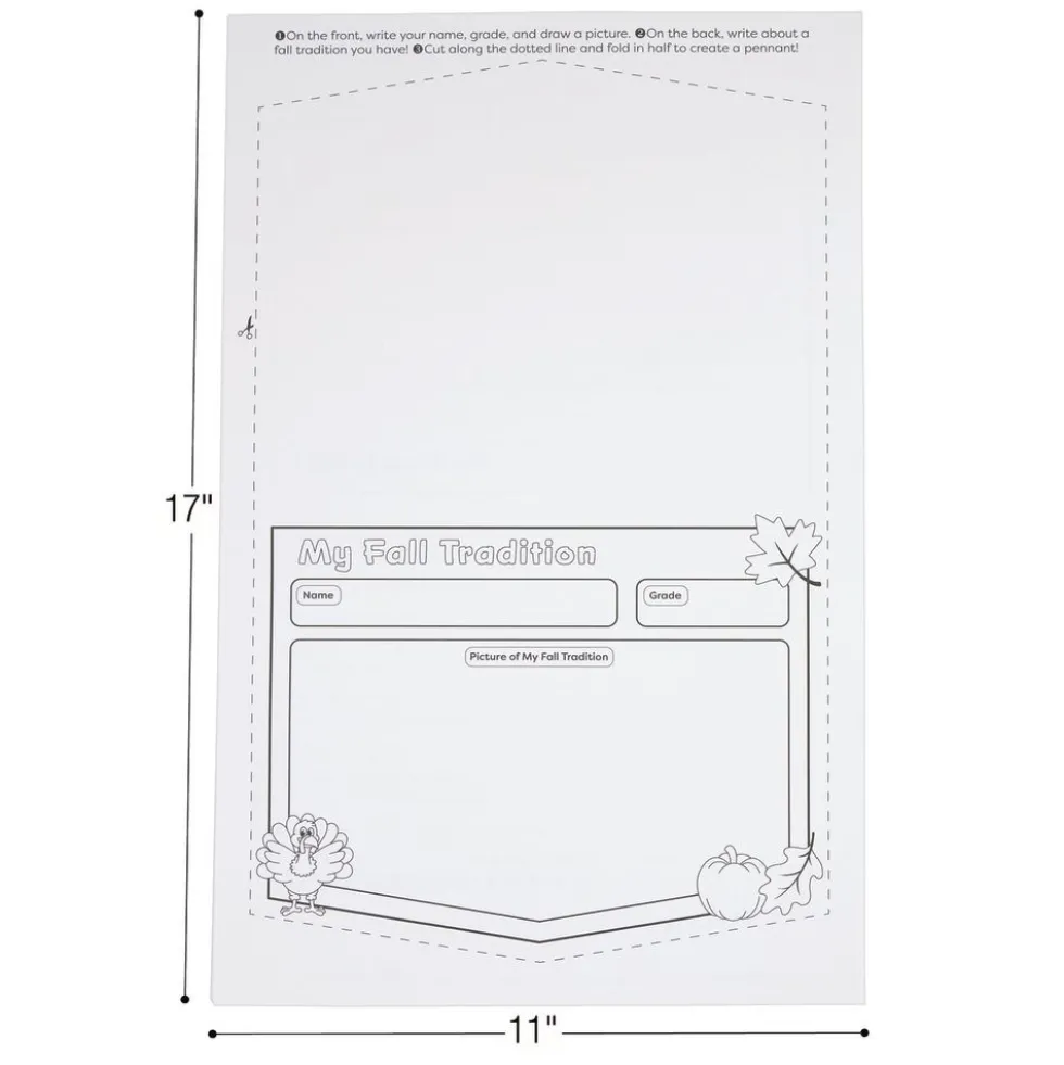 Ready to Decorate® Fall Traditions Pennant Posters - Set of 24