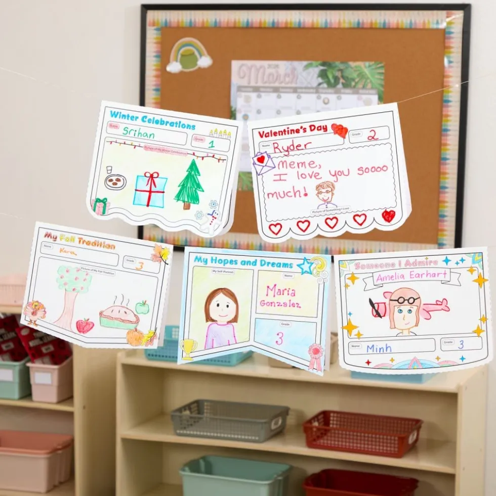 Ready to Decorate® Pennants Posters Classroom Pack - 120 Posters