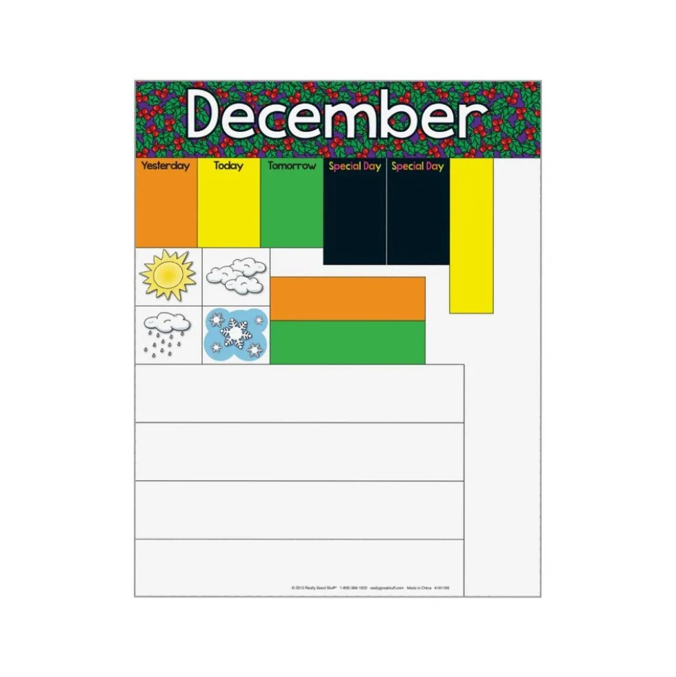 Really Good Stuff® All About Today Pocket Chart™ - 1 pocket chart and cards