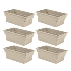 Really Good Stuff® All Purpose Bins - Tan, 6 Pack