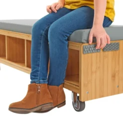 Really Good Stuff® Bench Seat with Storage, Cushion & Sensory Strips