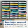 Really Good Stuff® Black 27-Slot Mail Center With Bold Vibes Trays