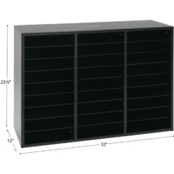 Really Good Stuff® Black 27-Slot Mail Center With Trays - 4-Color Grouping