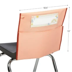 Really Good Stuff® Boho Chair Pocket Classic -Peach Chair Pocket with Clay Trim - Single