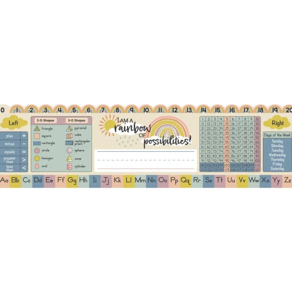 Really Good Stuff® Boho Self-Adhesive Vinyl Desktop Helpers™ - Set Of 24 - Primary