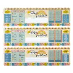 Really Good Stuff® Boho Self-Adhesive Vinyl Desktop Helpers™ - Set Of 24 - Primary