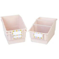Really Good Stuff® Chapter Book Library Bins™ With Dividers - 6 Pack - Sand