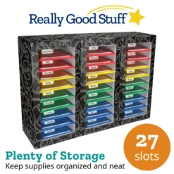 Really Good Stuff® Classroom Mail Center - 27 Slot, 4-Color Grouping Design