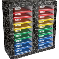 Really Good Stuff® Classroom Mail Center™ - 18 Slot, 4 Color Grouping Design