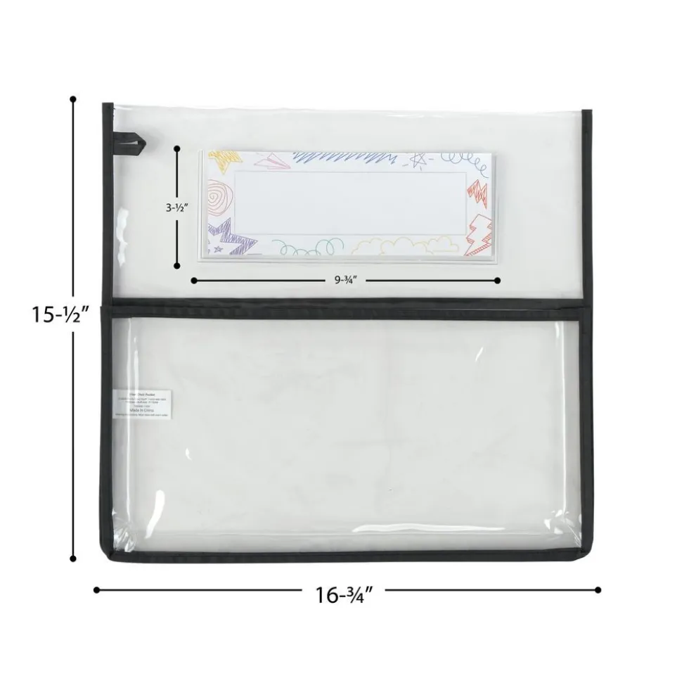 Really Good Stuff® Clear Chair Pockets - Set of 6