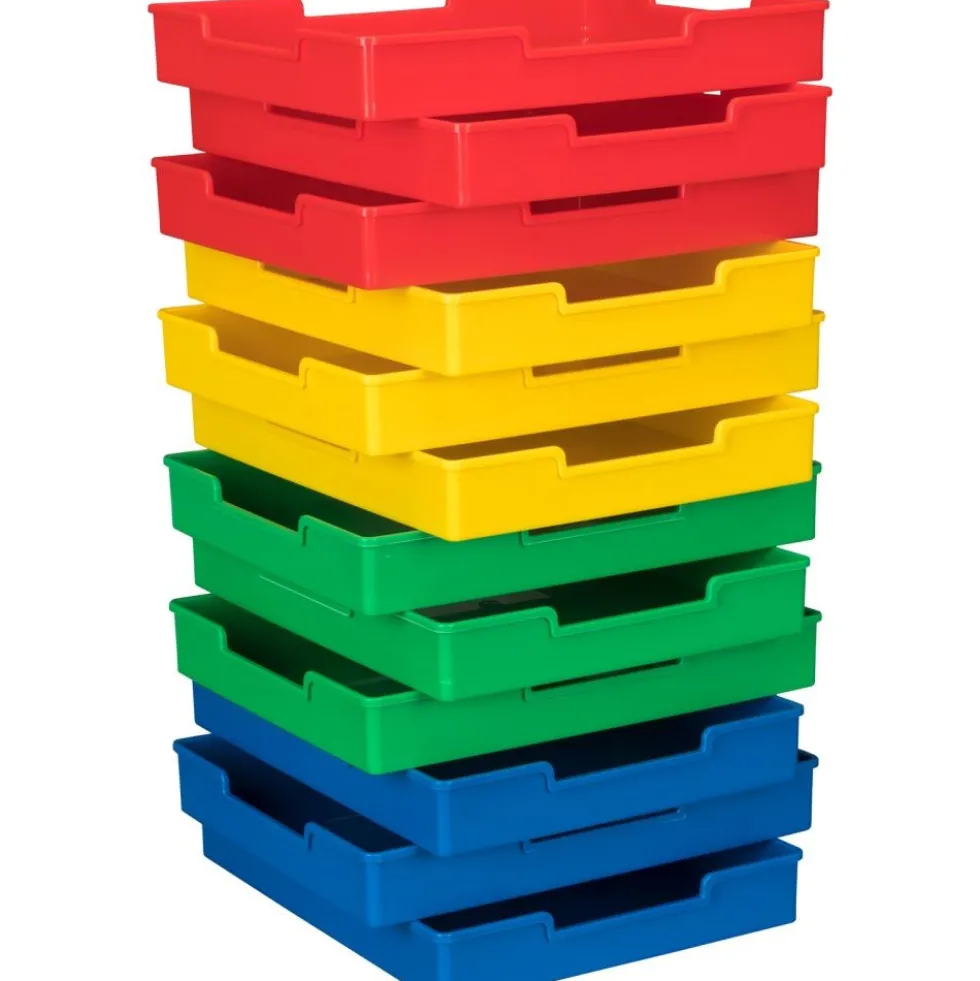 Really Good Stuff® Color-Code By Group With This 27-Slot Mail Center With Portable Trays In 4 Colors
