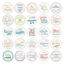 Really Good Stuff® Confidence Chips - 100 Empowering, Motivational, Positive Affirmations - Encourage Positive Feelings- Social-Emotional Learning - SEL for The Home and Classroom