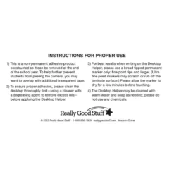 Really Good Stuff® Cool and Calm Self-Adhesive Vinyl Desktop Helpers™ - Set Of 24 - Primary
