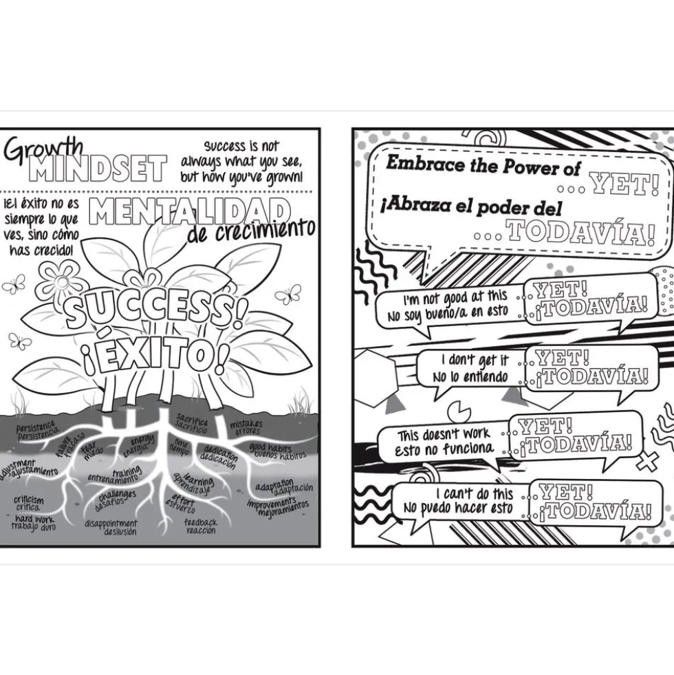 Really Good Stuff® Dual Language Social-Emotional Learning Coloring and Activity Book - Set of 12