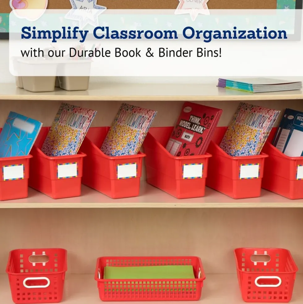Really Good Stuff® Durable Book & Binder Holders - 6 Pack - Red