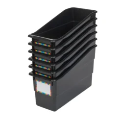 Really Good Stuff® Durable Book & Binder Holders - 6 Pack - Black