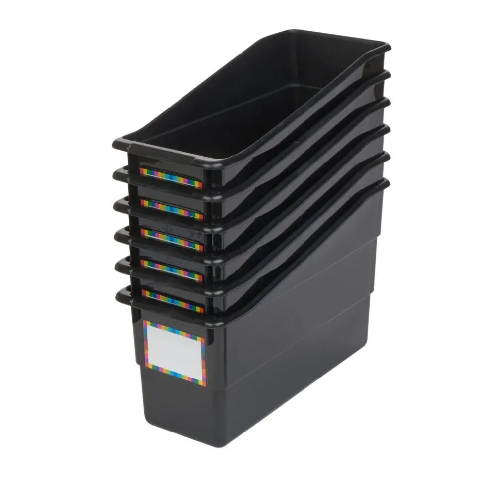 Really Good Stuff® Durable Book & Binder Holders - 6 Pack - Black