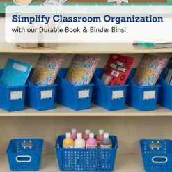 Really Good Stuff® Durable Book & Binder Holders - 6 Pack - Blue
