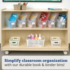 Really Good Stuff® Durable Book & Binder Holders - 6 Pack - Clear