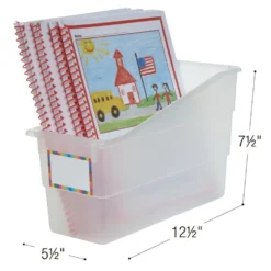 Really Good Stuff® Durable Book & Binder Holders - 6 Pack - Clear