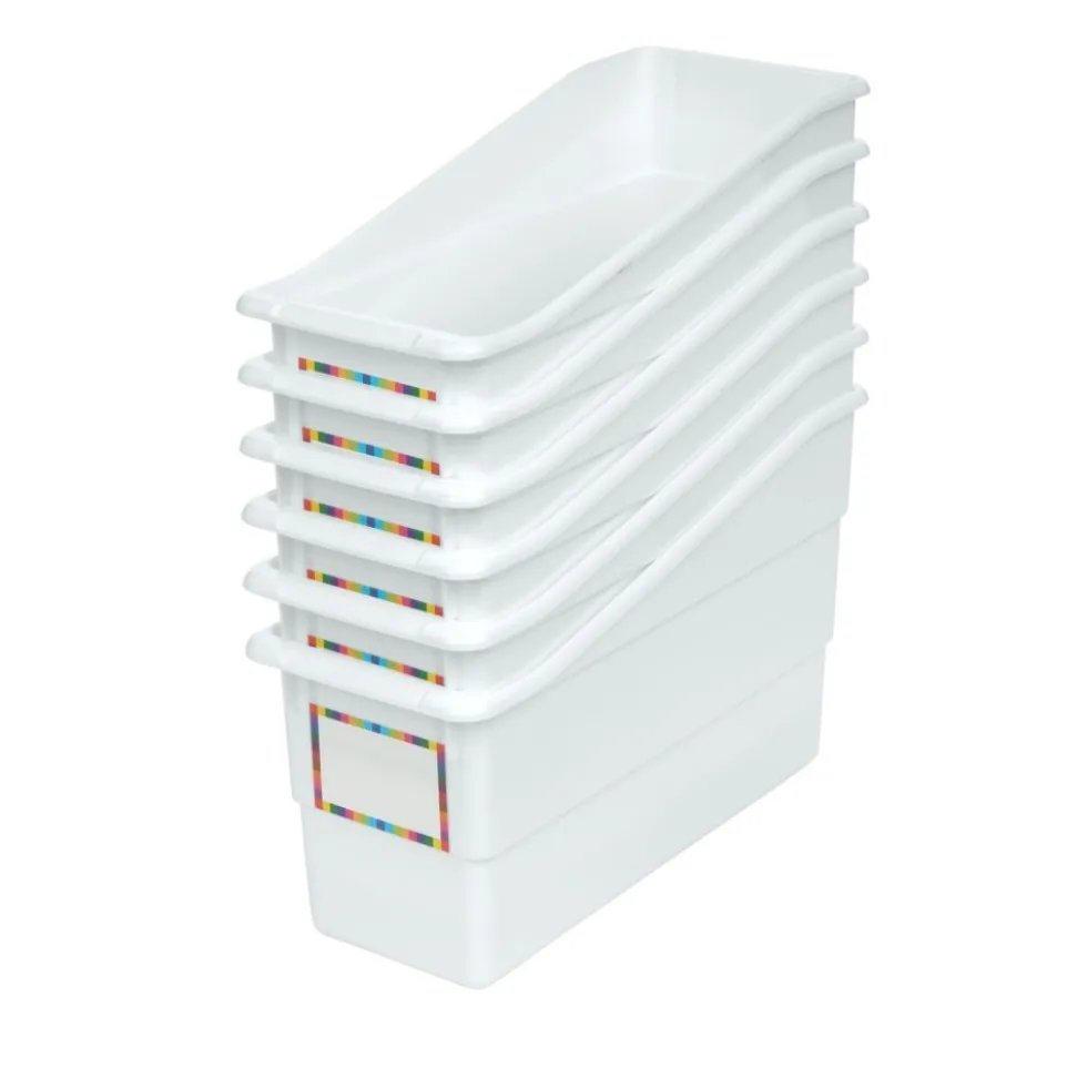 Really Good Stuff® Durable Book & Binder Holders - 6 Pack - White
