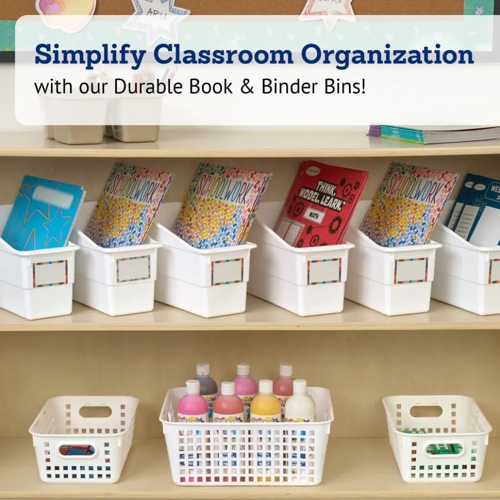 Really Good Stuff® Durable Book & Binder Holders - 6 Pack - White