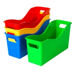Really Good Stuff® Easy Carry Book and Binder Holders - Set of 4 - 4 Group Colors