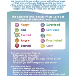 Really Good Stuff® Emotions and Feelings Photo Cards - Set of 10