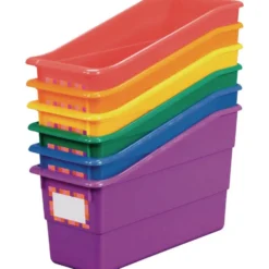 Really Good Stuff® Group Colors For 6 - Durable, Colorful Book Bins