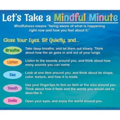 Really Good Stuff® Let's Take a Mindful Minute Poster