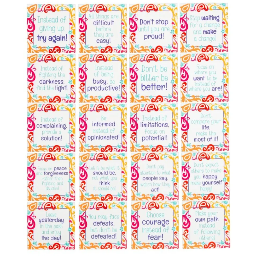 Really Good Stuff® Little Enlightenments Positive Self-Talk Cards - Set of 40