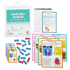Really Good Stuff® Main Idea Markup Story Cards and Tags - Level 1