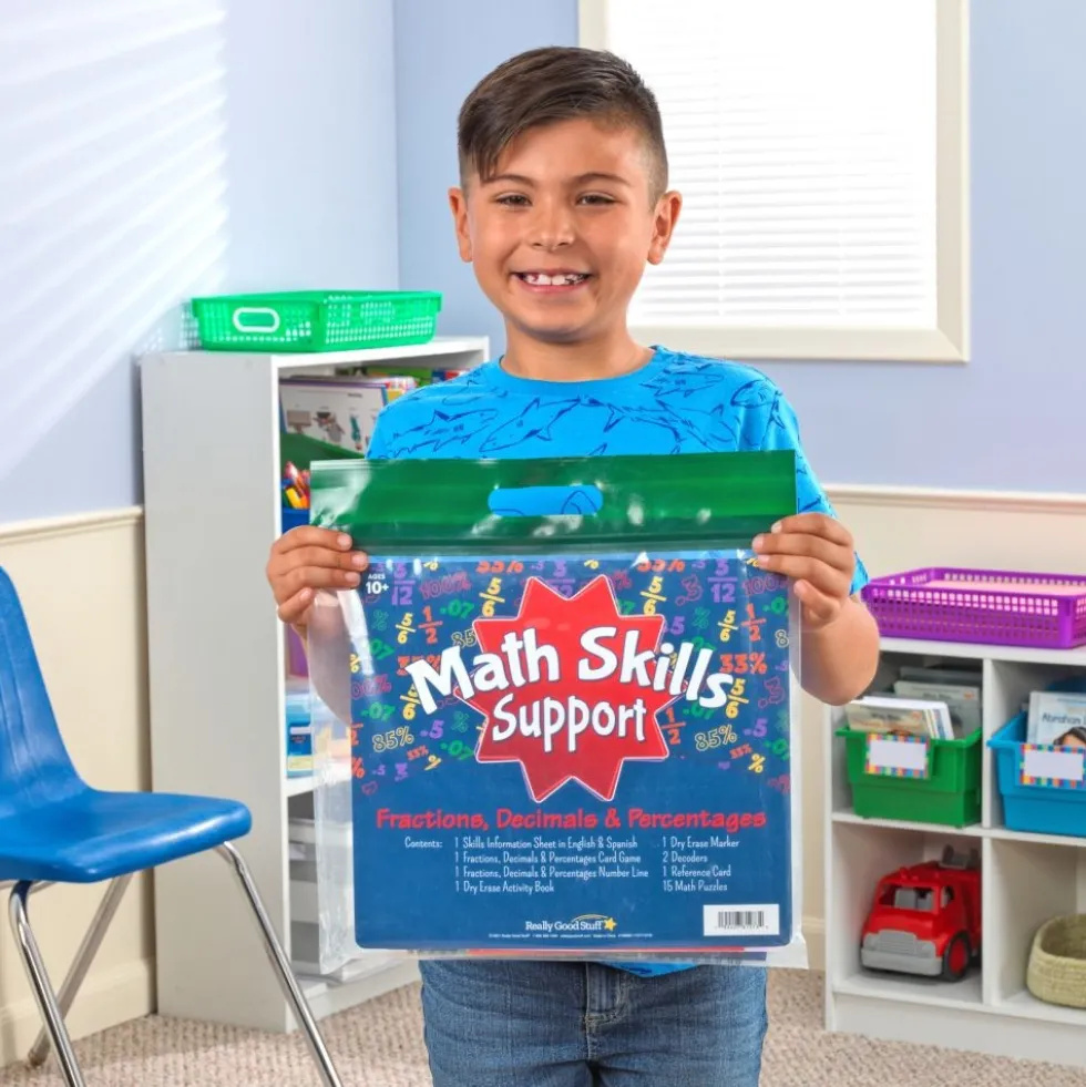 Really Good Stuff® Math Skills: Grade 4-6 - Fractions, Decimals, & Percentages